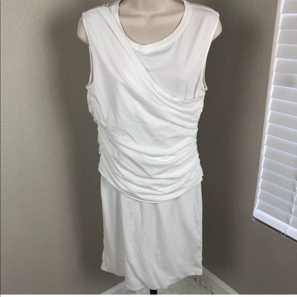 Theory T shirt dress white dress medium cinched